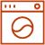Simple icon of a washing machine